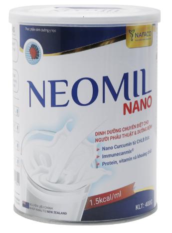 Sữa bột dinh dưỡng Neomil Nano 400g (Chuyên dùng cho người sau phẫu thuật, sau sinh giúp mau lành, giảm sẹo lồi ...)
