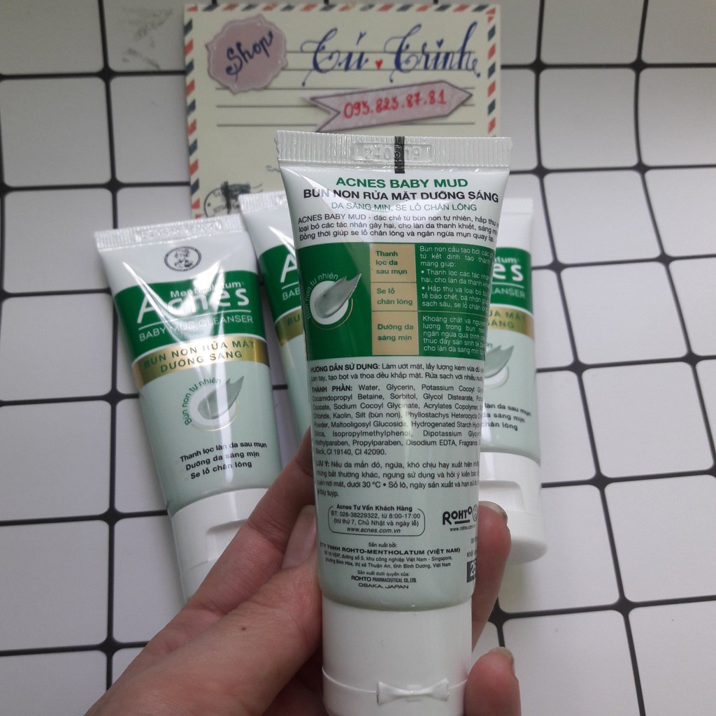 3 Sữa rửa mặt Bùn non Acnes Baby Mud 25g