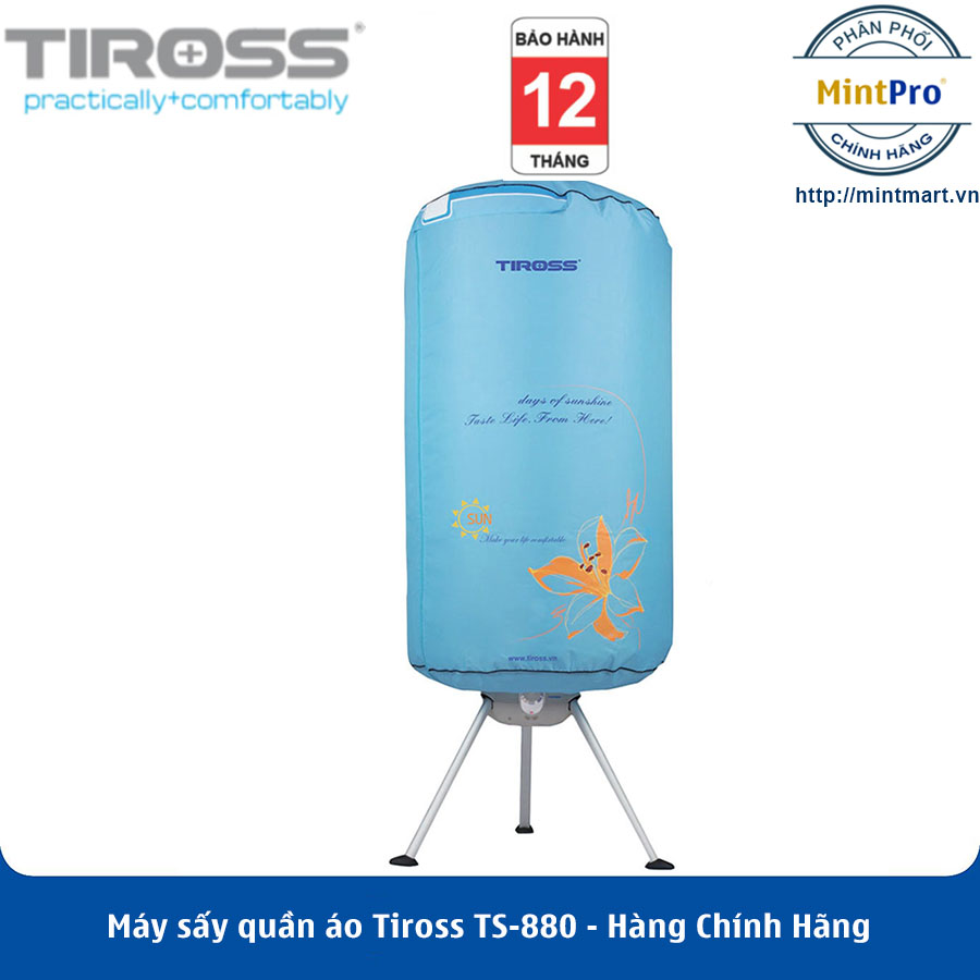Máy sấy quần áo tiross ts-880 - hàng chính hãng