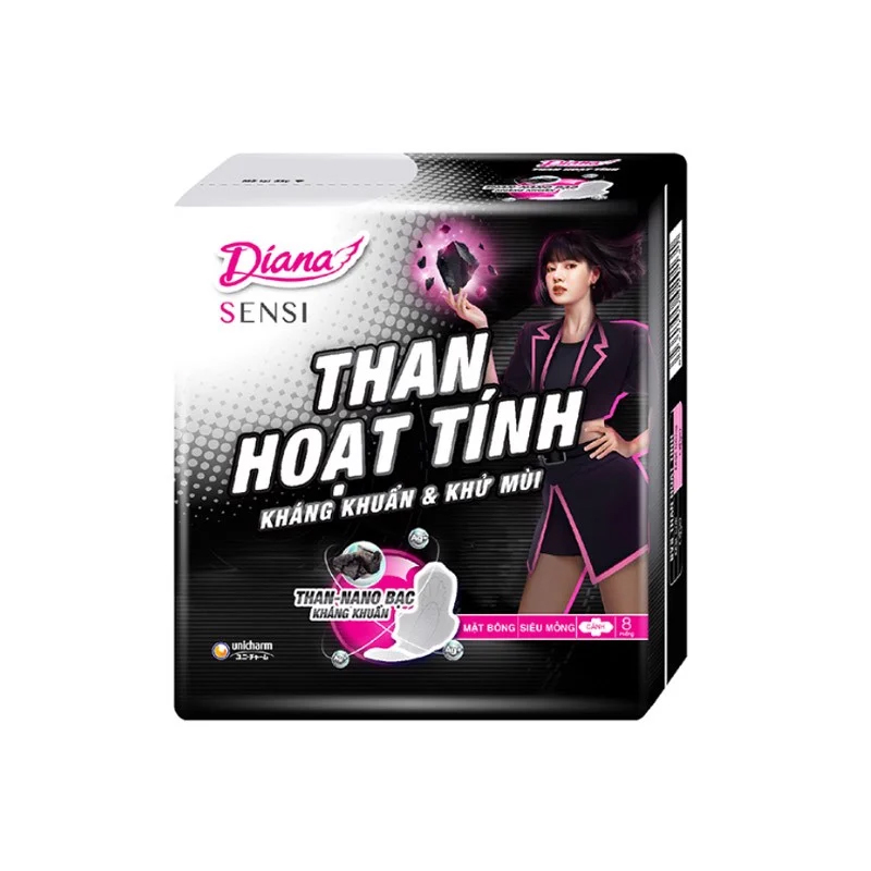 Băng Vệ Sinh Diana Than Hoạt Tính Siêu Mỏng Cánh