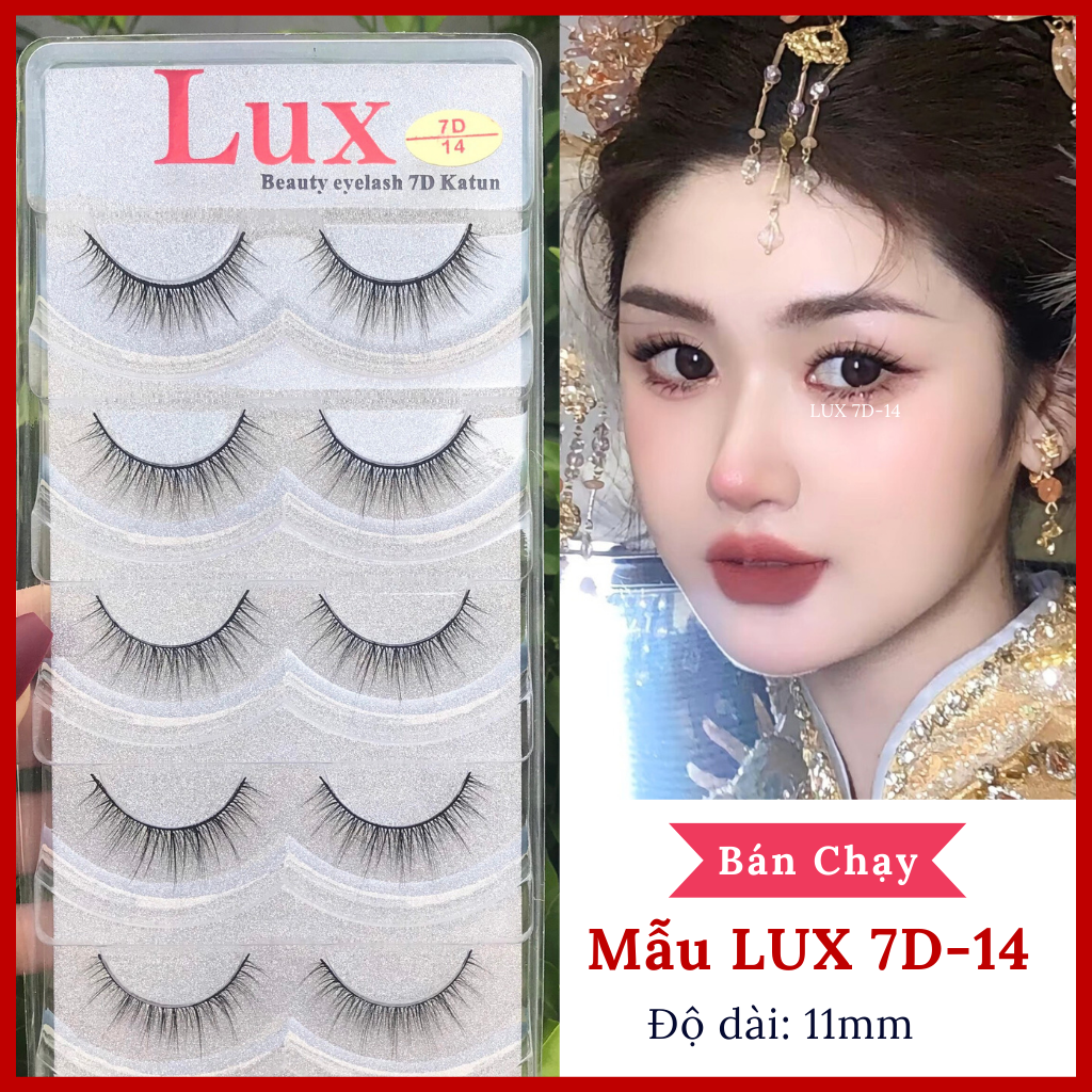Mi giả LUX 7D Katun Cao Cấp [5 CẶP/HỘP]