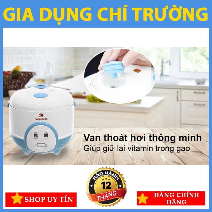 [NỒI CƠM ĐIỆN NẮP GÀI] Happycook 0.6 lít HC-060 Xanh