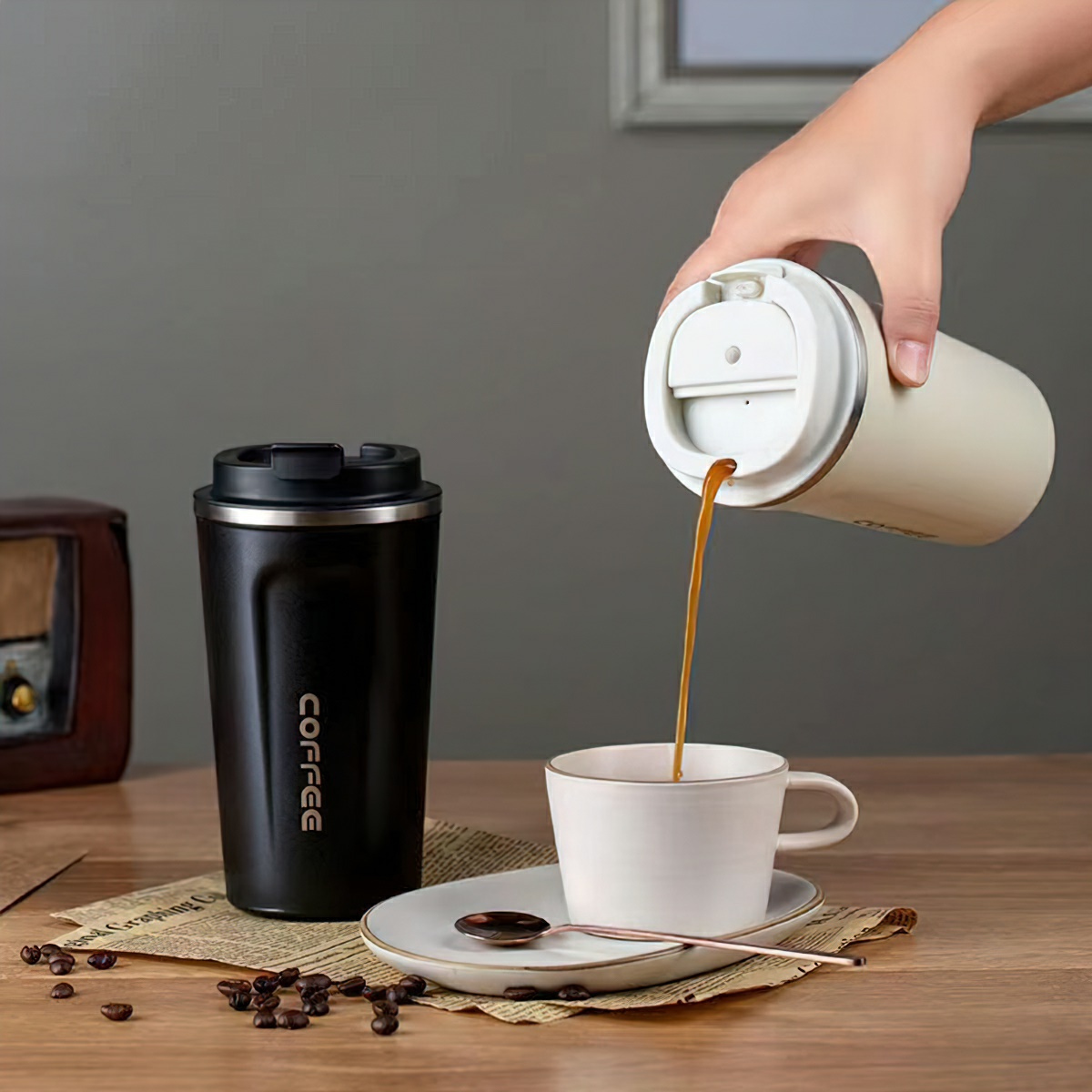 380ml / 510ml coffee thermos cup 304