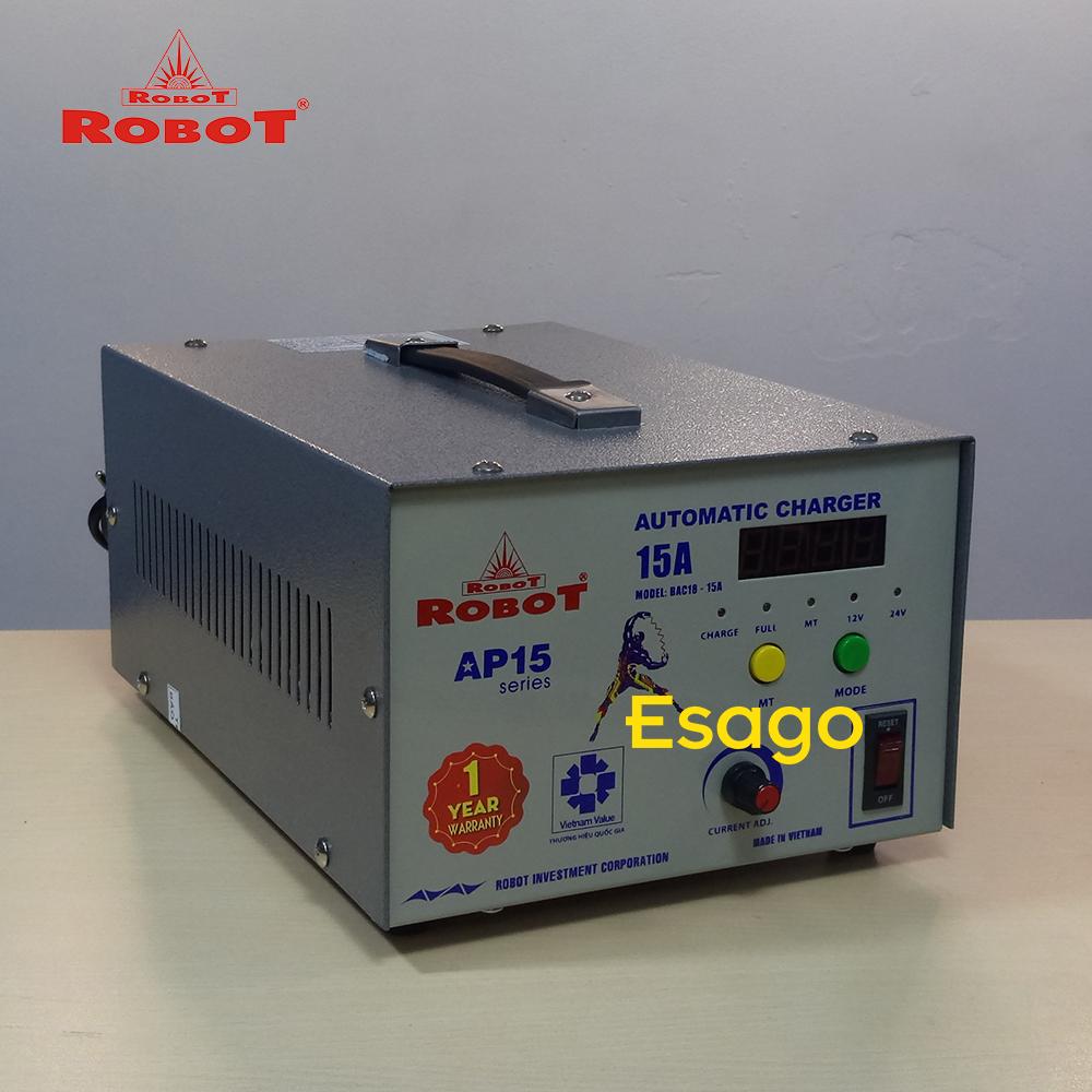 Máy sạc bình ắc quy Robot tự động 12V & 24V dòng sạc 15A AP15