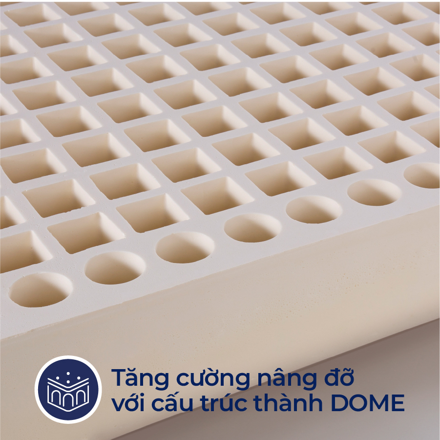 Nệm cao su thiên nhiên Liên Á Classic 160x200x10cm--Độ bền cao, thoáng khí tối ưu-Bảo hành 10 năm.