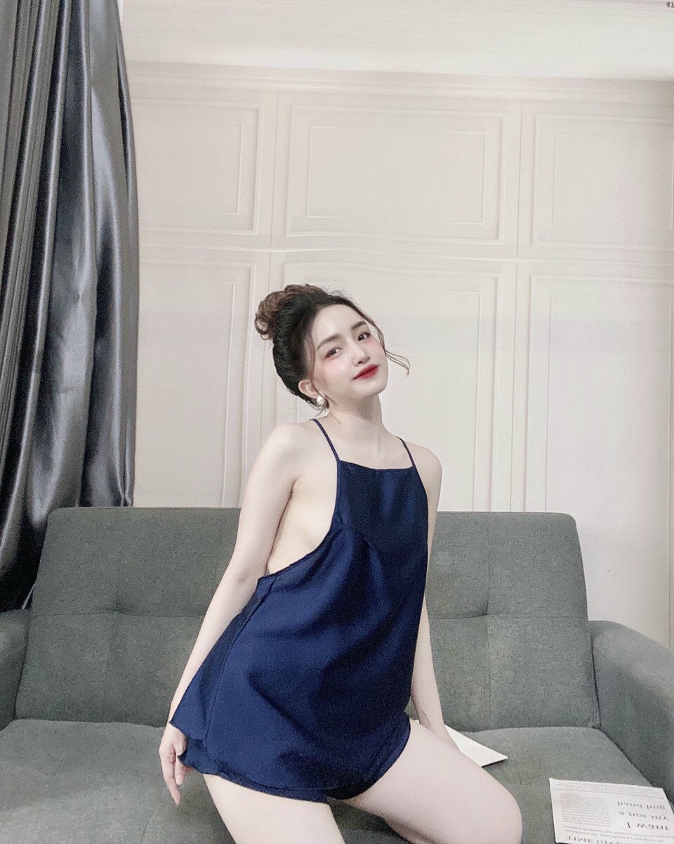 ĐỒ NGỦ NỮ SEXY HAI DÂY LỤA SATIN SIÊU MÁT