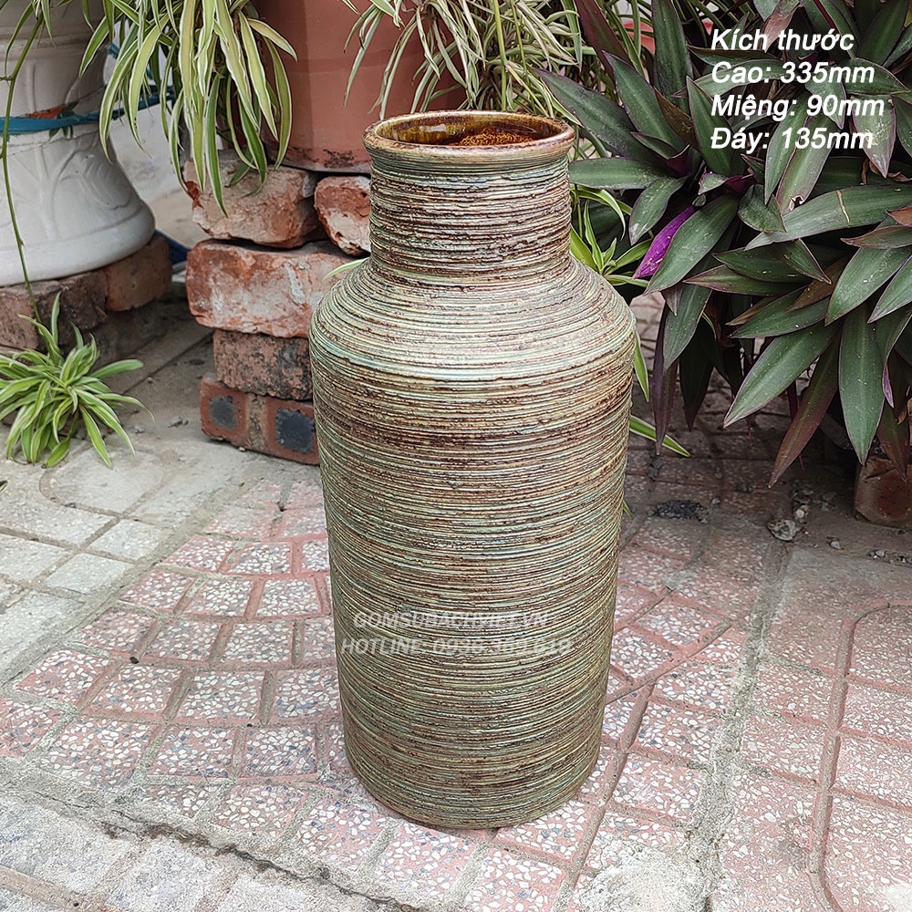 Bình hoa gốm sứ bát tràng kiểu dáng Phích