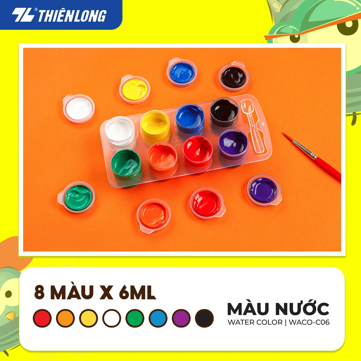 Màu nước 8 màu Thiên Long Colokit Waco-C06