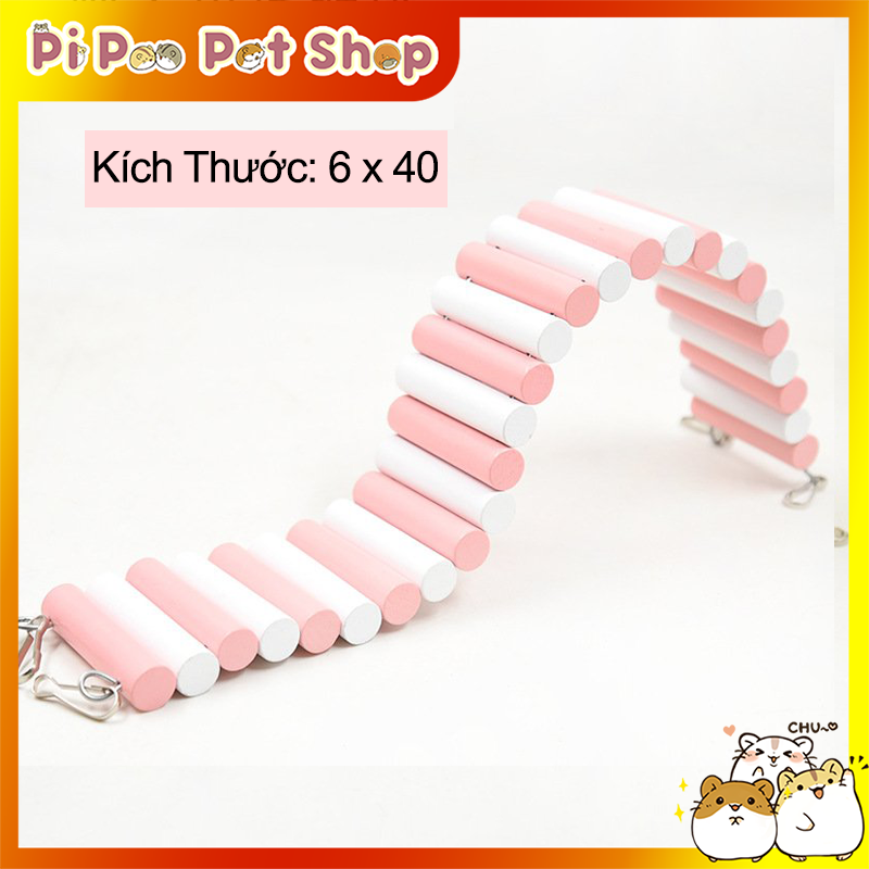 Cầu thang gỗ uốn cho Hamster và thú cưng