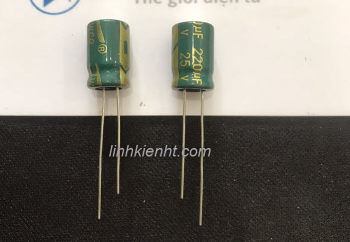 40 con tụ hóa 220uf 25v 8x12mm tụ xanh 220uf 25v lktt