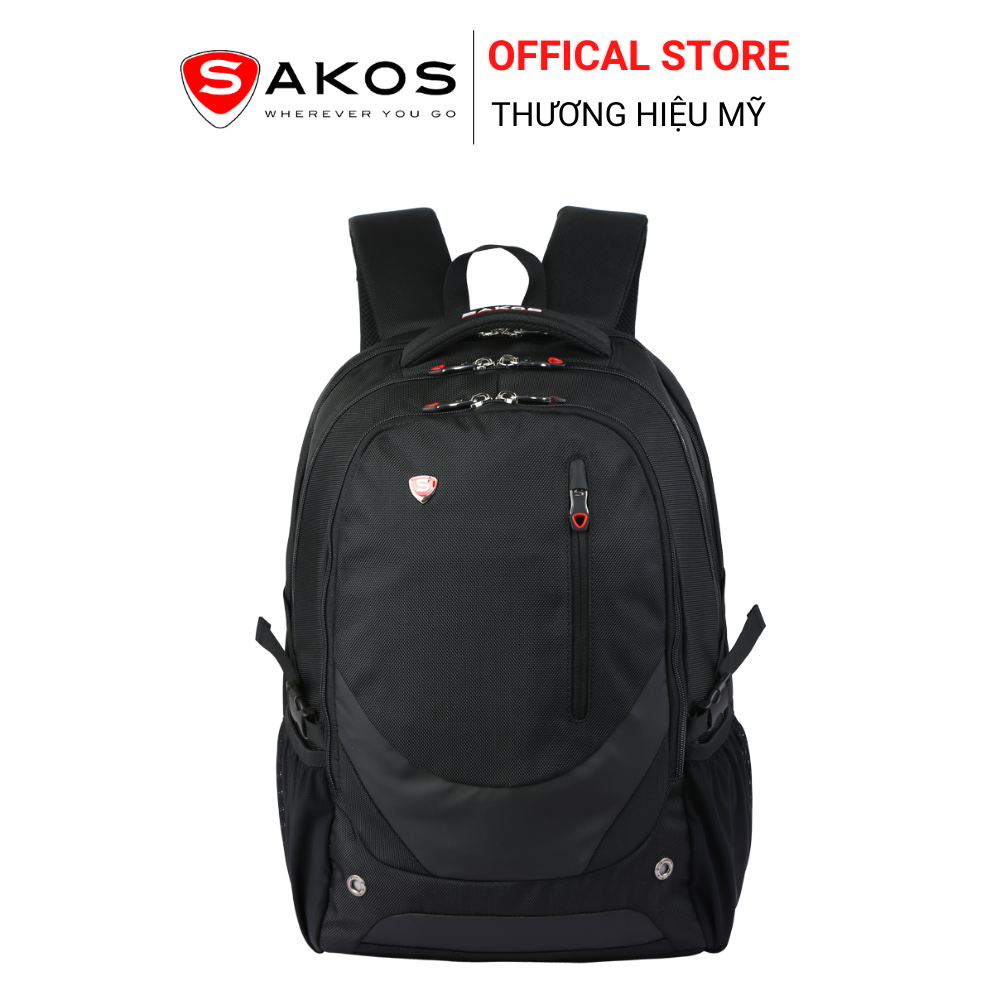 Balo du lịch SAKOS ARMORE 15.6 inch cứng cáp, ngăn laptop riêng, gọn mà tiện