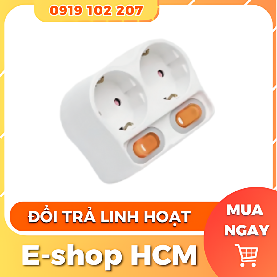 Ổ CẮM ĐIỆN HÀN QUỐC DOSEL 2 LỖ 2 CÔNG TẮC