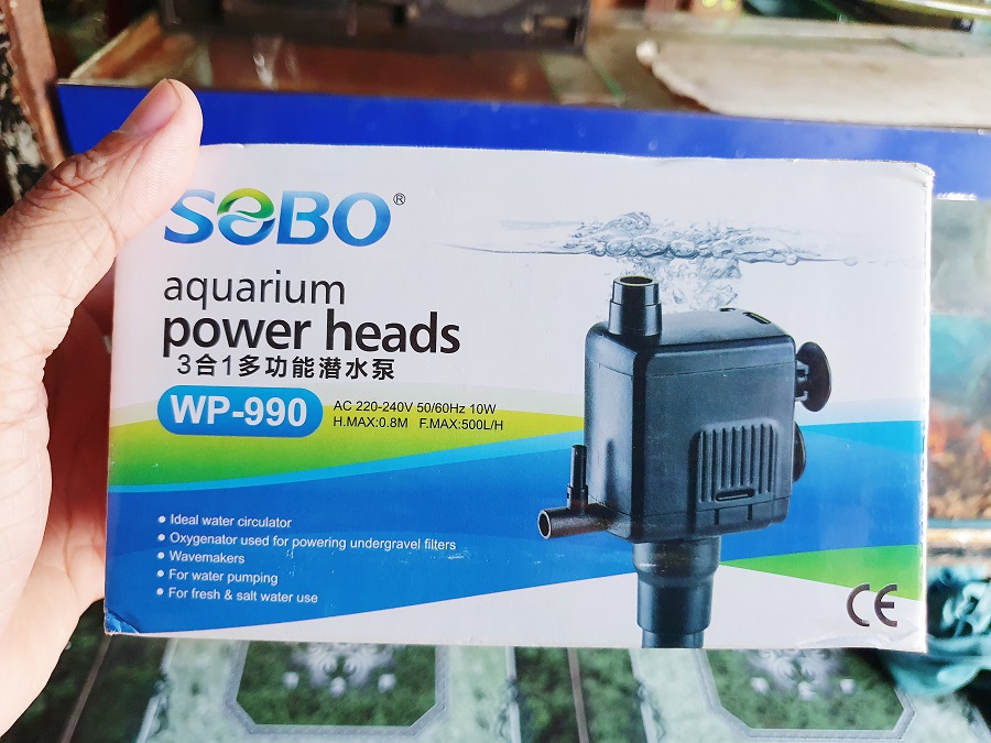 "Hoàn tiền đến 10%" MÁY BƠM LỌC HỒ CÁ SOBO WP990 10W CAO 0.8M 500L/H
