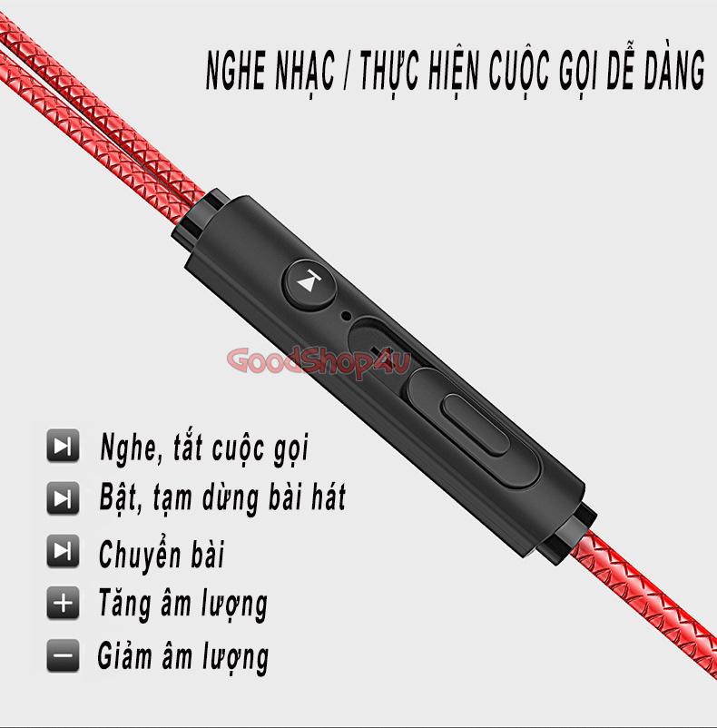 Tai nghe nhét tai Gaming có dây có mic G901 chơi pubg, game mobile + tặng kèm cáp chuyển đổi để dùng cho máy tính, laptop