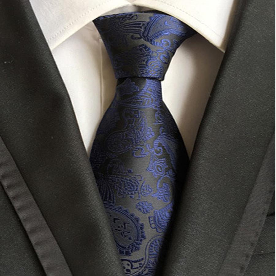 18 Vivid Colors Men's Paisley Tie Classic 8CM Wide Polyester Silk Jacquard Woven Necktie Gentleman Suit Accessories For Business Party Wedding