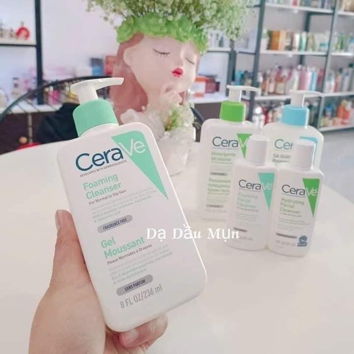 Sữa Rửa Mặt Cerave 236ml Dành Cho Da Dầu Da Nhạy Cảm Mụn