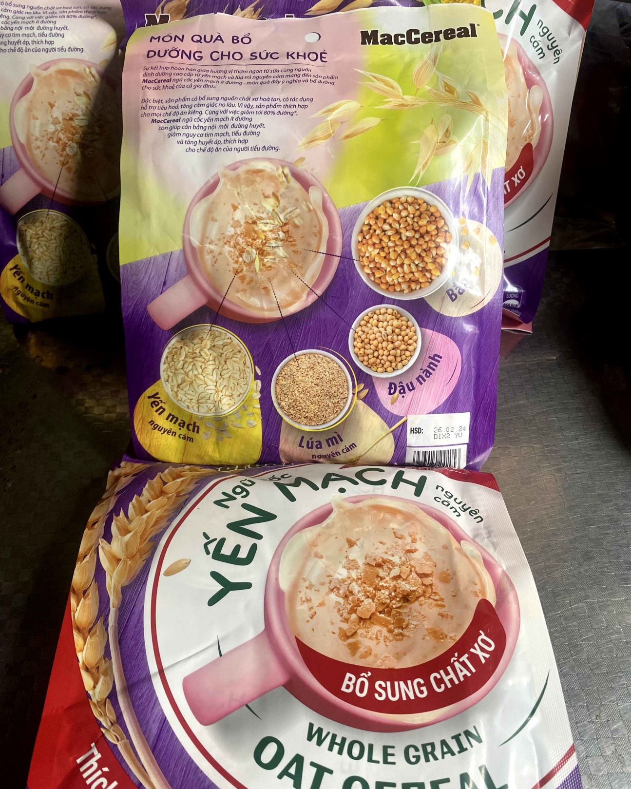 Bột Ngũ Cốc Yến Mạch MacCereal 480g (20 gói x 24g)