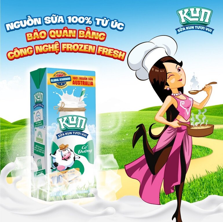 Thùng 48 hộp sữa KUN Tươi Vui 180ml