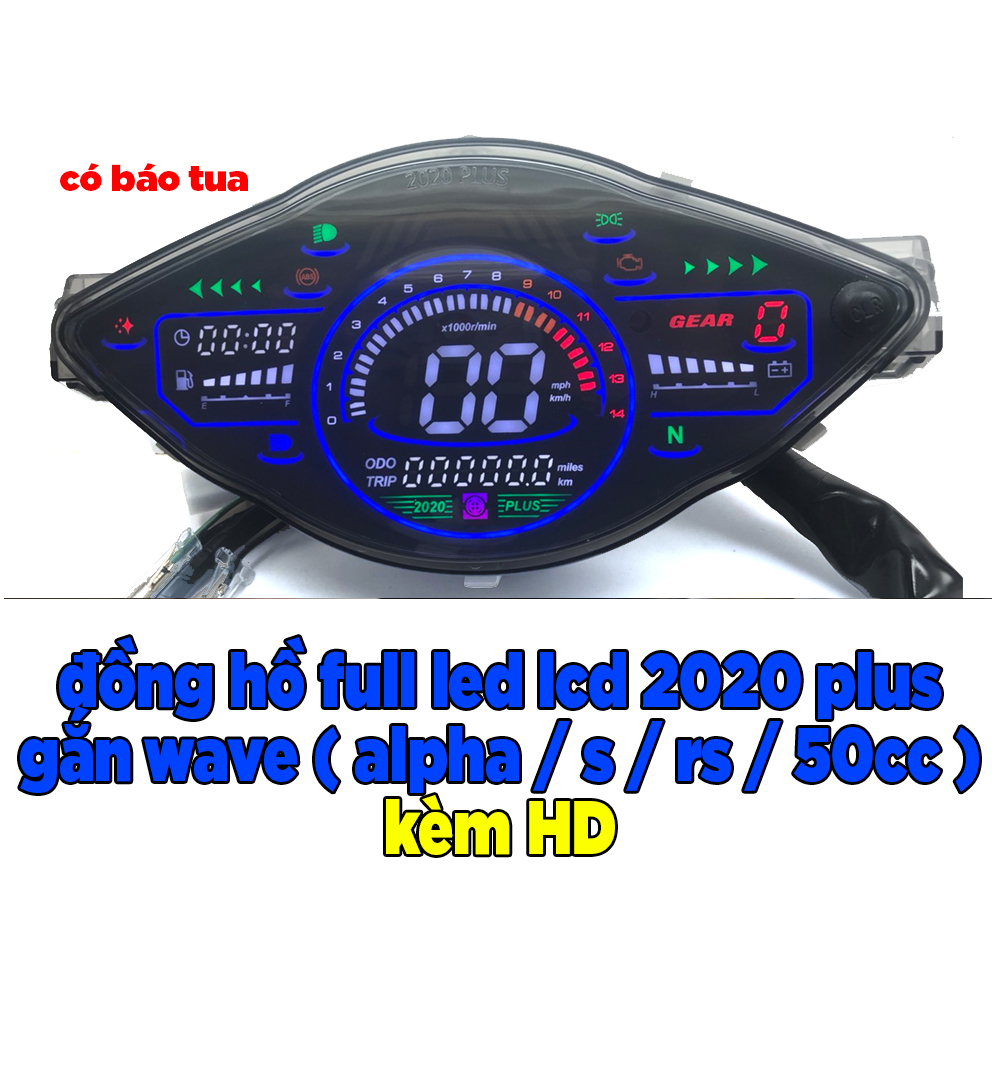 Đồng Hồ Điện Tử Wave A 2017 - 2021 Mẫu 2020 -2021 Plus ( Gắn Như Zin Có Báo Tua )