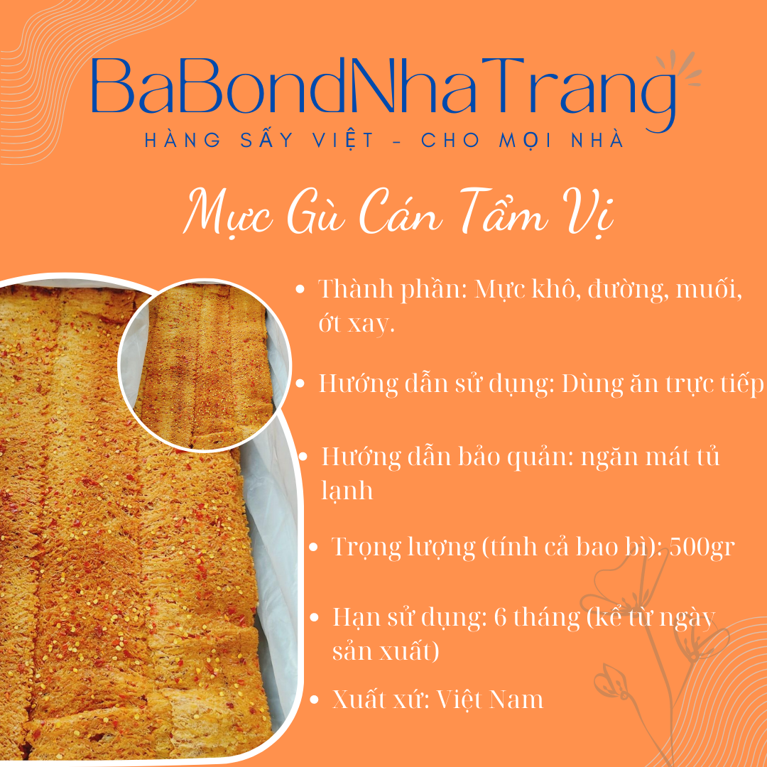 Mực cán tẩm vị - đặc sản Nha Trang
