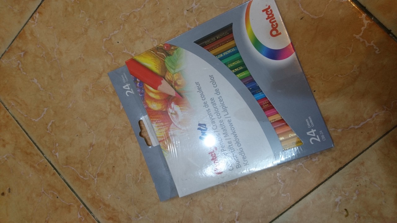 CHÌ MÀU KHÔ PENTEL 24 MÀU