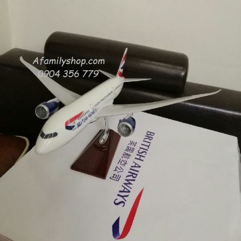 Mô hình máy bay tĩnh B787 British Airways 43cm