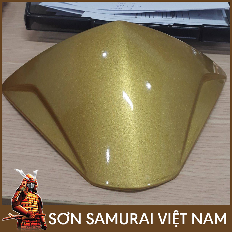 Sơn samurai xanh ánh kim - Combo màu vàng 1123 sơn xịt samurai