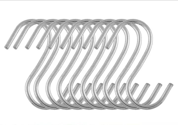 Combo 20 móc treo inox chữ S (6cm/ 8cm/ 10cm/ 12cm)