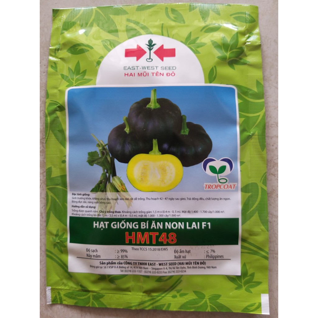 Hạt giống bí ăn non Hai mũi tên đỏ.