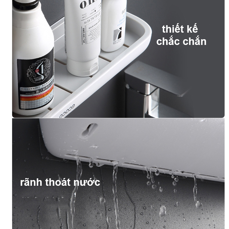 Kệ treo đồ nhà tắm, nhà bếp Ecoco E1923 (1 kệ)