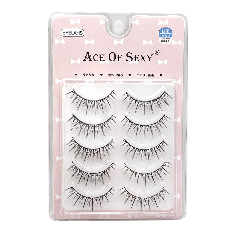 Mi tự nhiên mi giả ace of sexy m09 hộp hồng 5 cặp mềm mại ti do