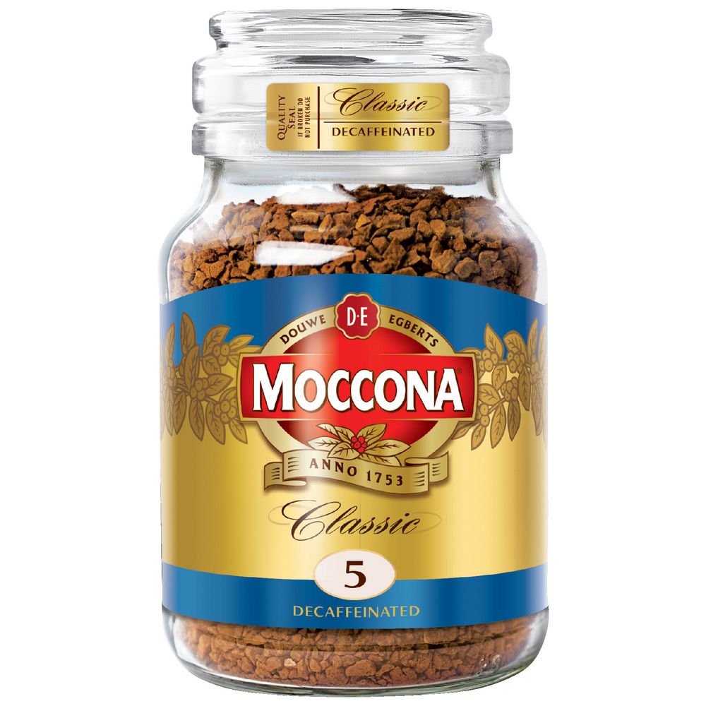 Cà phê decaf hoà tan Moccona Decaf Coffee Classic, nhập khẩu Malaysia