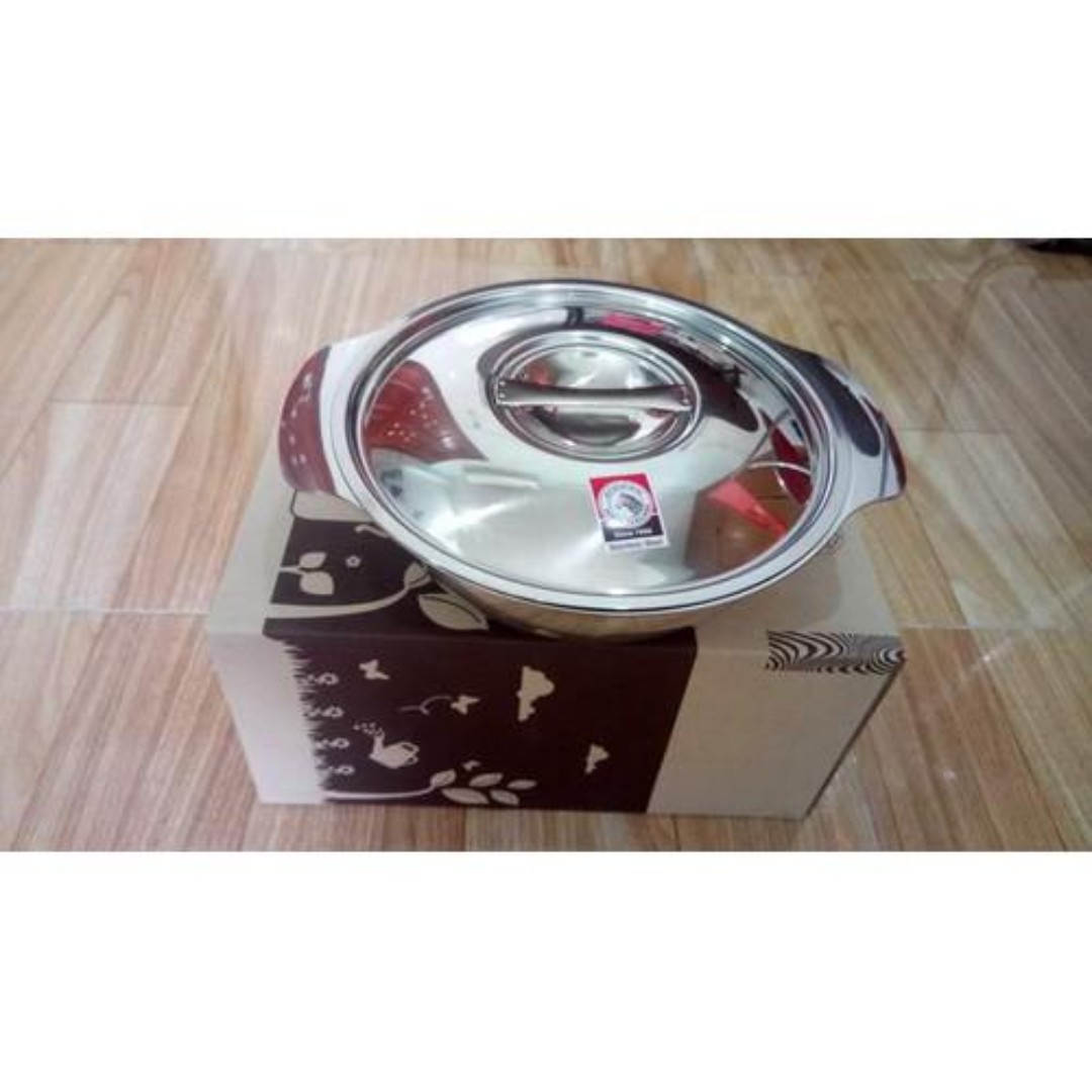 [HCM]THỐ INOX DẸP 20 CM CÓ NẮP - 123020