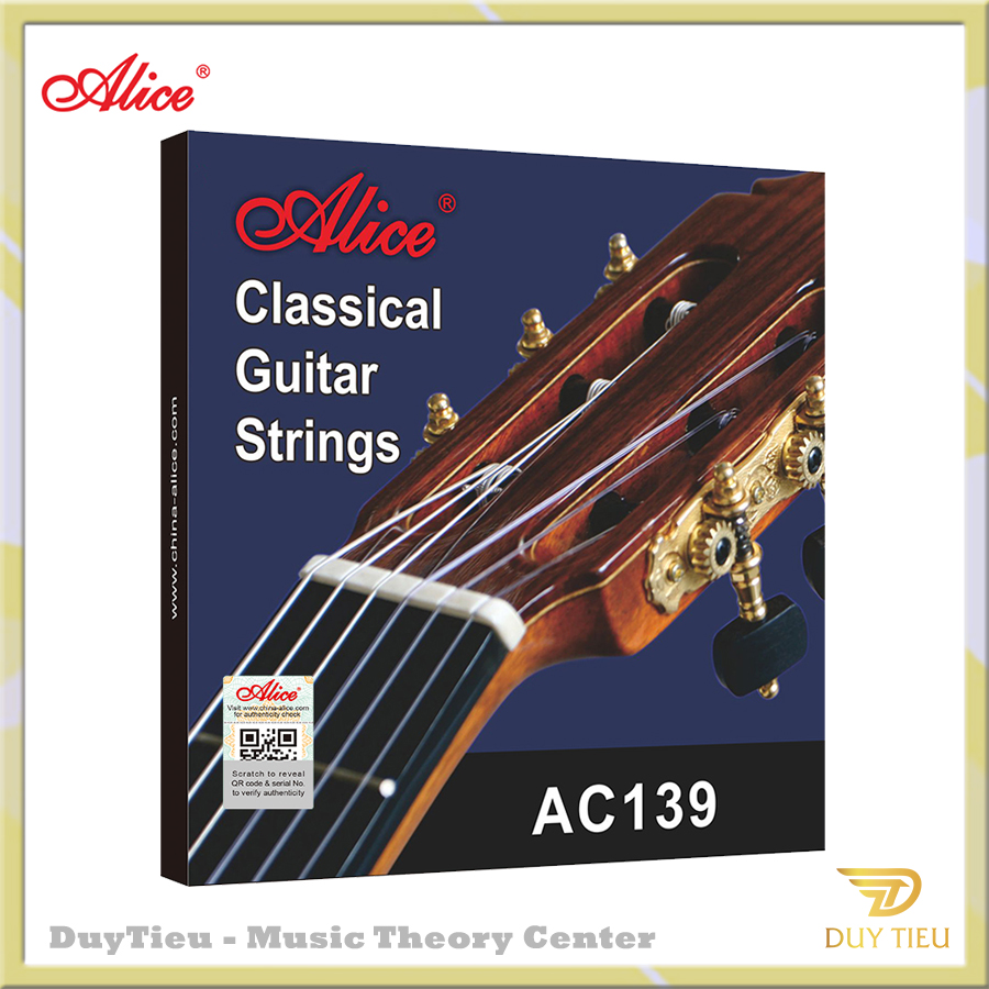 AC139 Classical Guitar String Set, Titanium Nylon Plain String, Silver Plated 85/15 Copper Winding, Anti-Rust Coating - DuytieuGuitar DT016