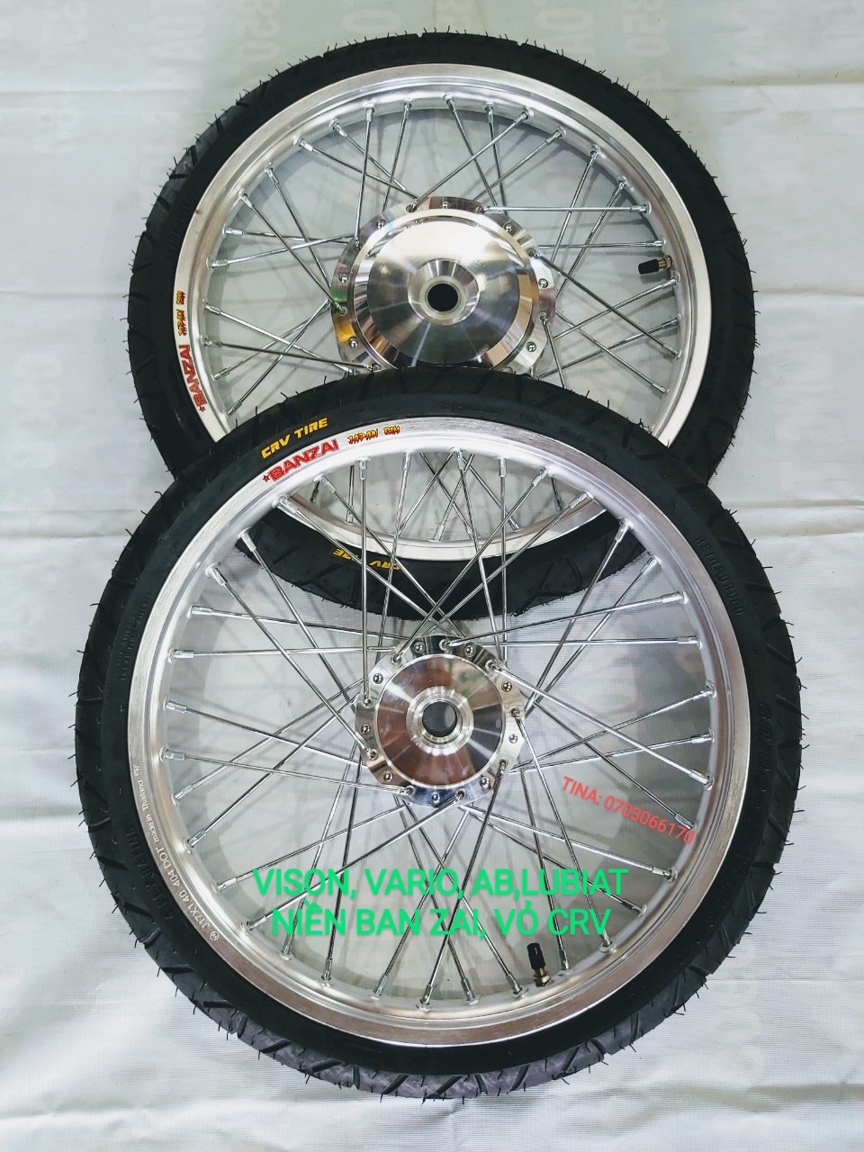 BÁNH CĂM VARIO  AB VISON NIỀN NHÔM BAN ZAI THÁI ĐÙM CĂM MẠ CROM VỎ CRV THÁI