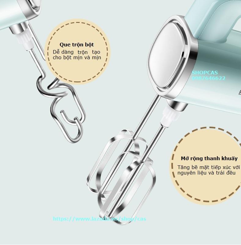 Máy đánh trứng, trộn bột, đánh kem 9 tốc độ Bear DDQ B03V1 (Bản nâng cấp của A40A1, đẹp hơn, hiệu quả hơn)