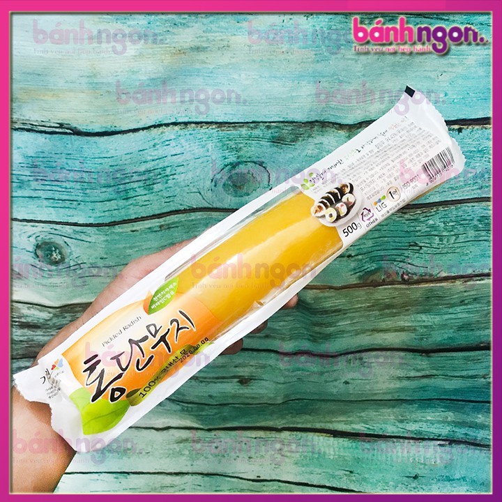 Củ cải vàng muối nguyên cây hàn quốc chua giòn, ngọt ngọt 500g