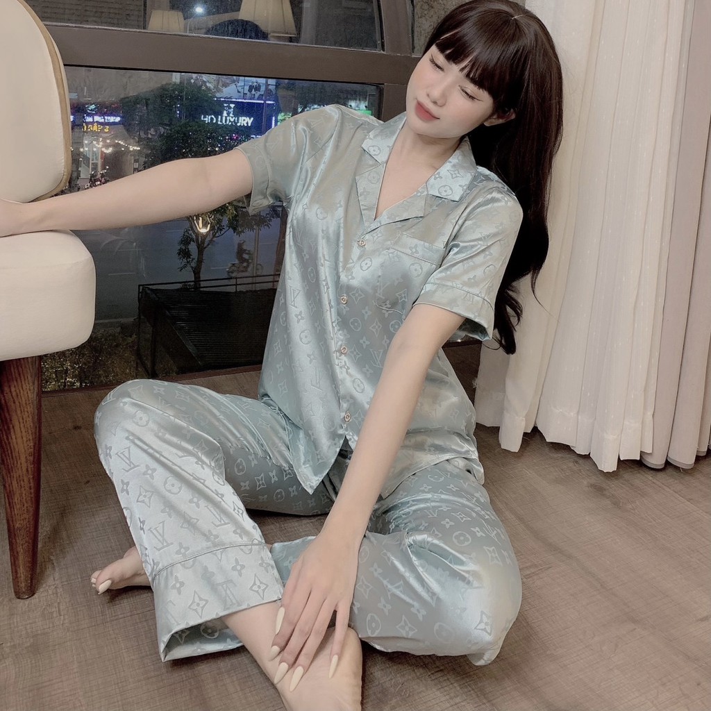 Bộ lụa gấm ❤️ Tay ngắn chất liệu Gấm tơ cao cấp [KÈM ẢNH +VIDEO]