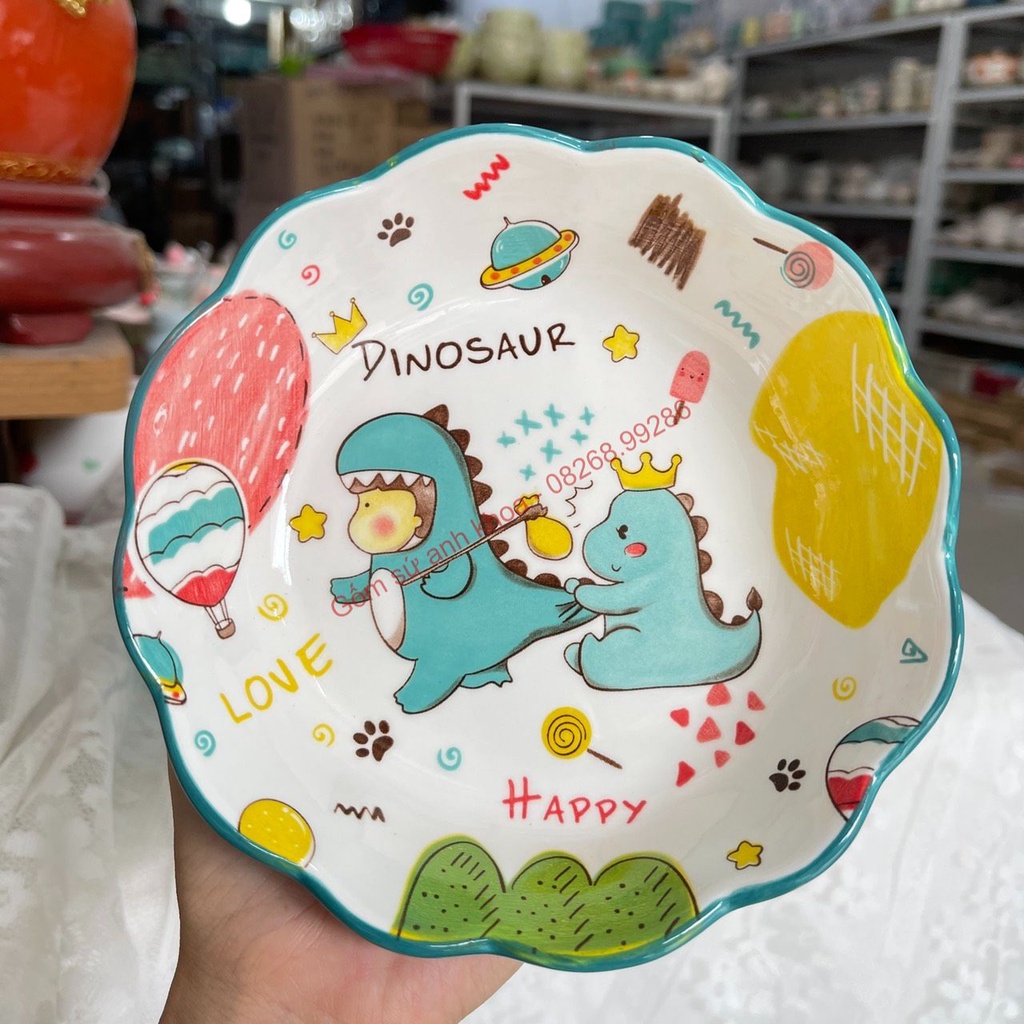 Tổng hợp bát ăn cơm hình con vật ngộ nghĩnh chén sứ tô salad, tô lượn bát ăn dặm cho bé chén dĩa decor dễ thương