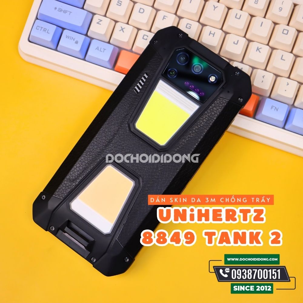 Miếng dán skin ppf đổi màu điện thoại unihertz 8849 tank 2 cao cấp phiên bản vân da 3m