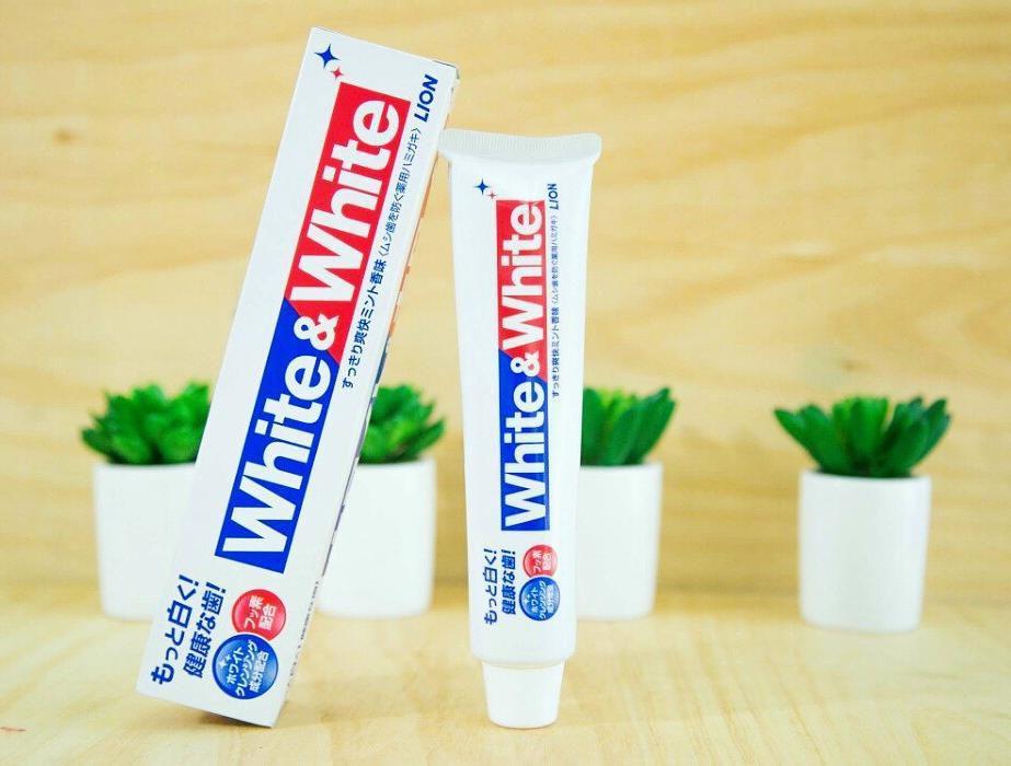 Combo 4 Tuýp Kem Đánh Răng White & White Lion Nhật Bản (Tuýp 150g x4)