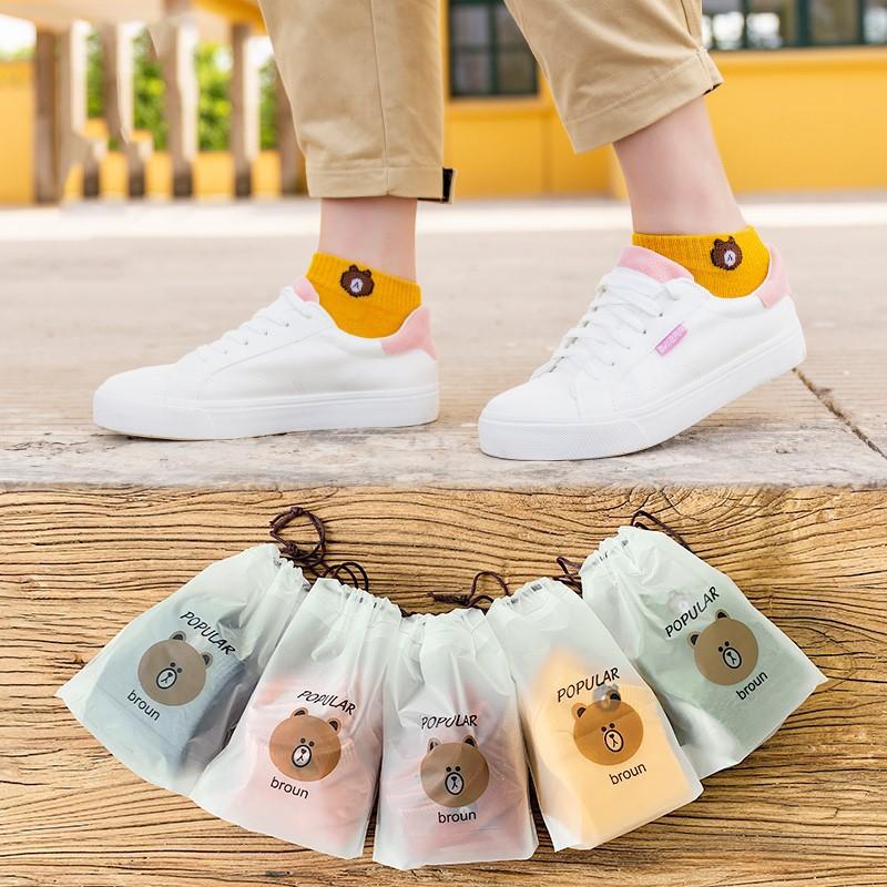 SET 10 ĐÔI TẤT HÌNH GẤU BROWN ( KÈM TÚI)