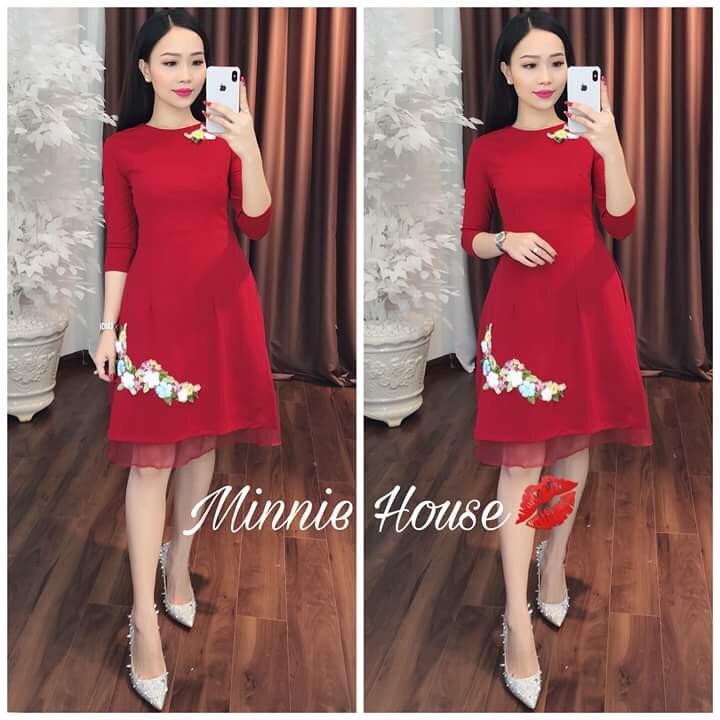 [HCM]ÁO DÀI CÁCH TÂN PHỐI HOA NỔI THANH LỊCH 2019_ 2020