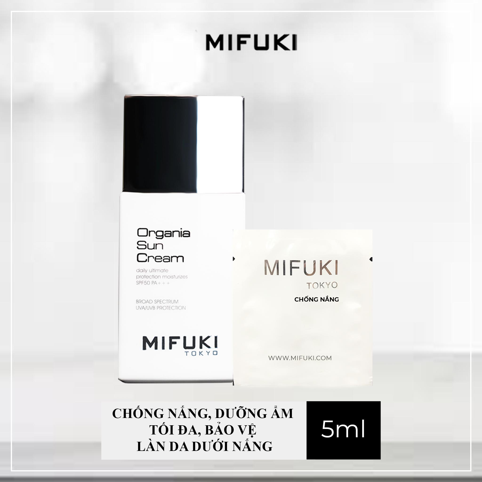 Sample Kem Chống Nắng MIFUKI - Organia Sun Cream 5ml
