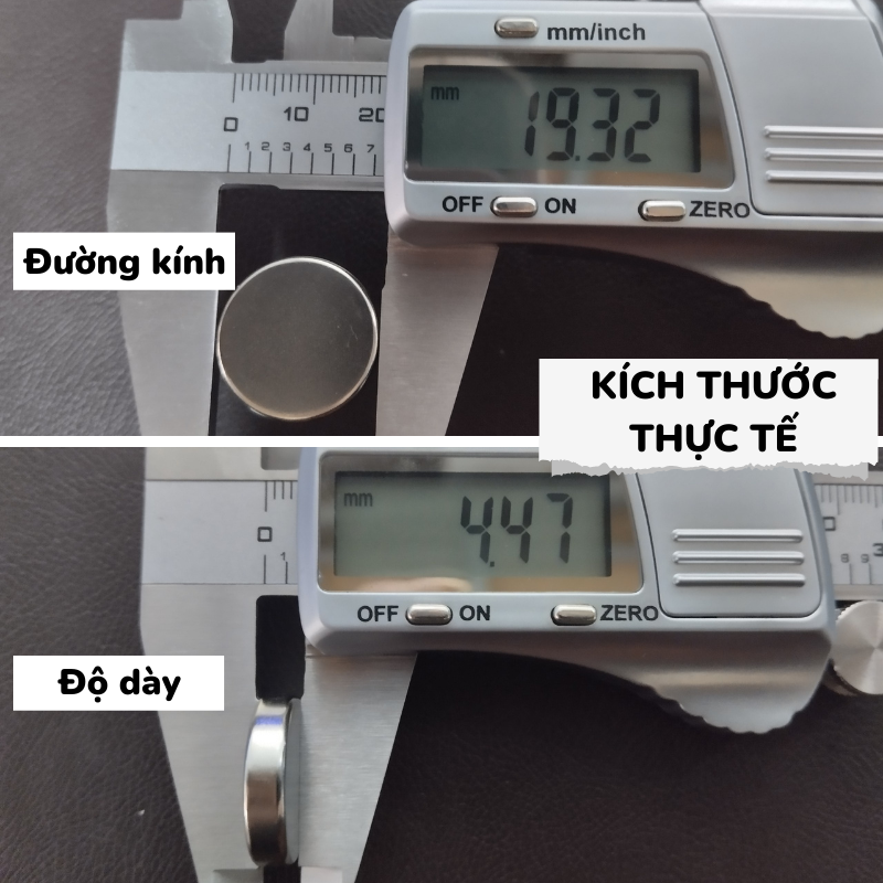 Nam châm tròn đường kính 20x2,20x3,20x4,20x5mm nam châm đất hiếm lực hút siêu mạnh N35