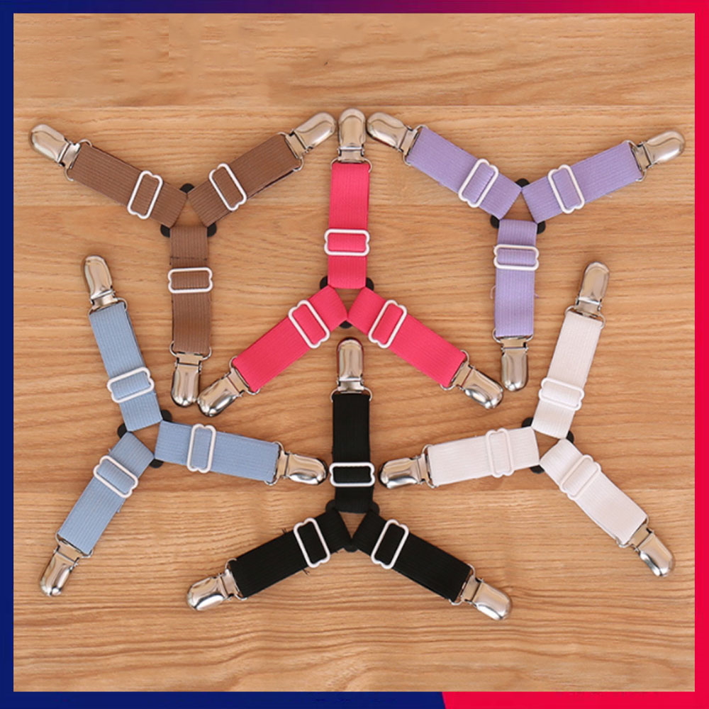 Combo 4 Dây Nẹp Kẹp Drap Ga Giường Chằng Góc Nệm Cố Định Chống Xê Dịch Chính Hãng AMALIFE