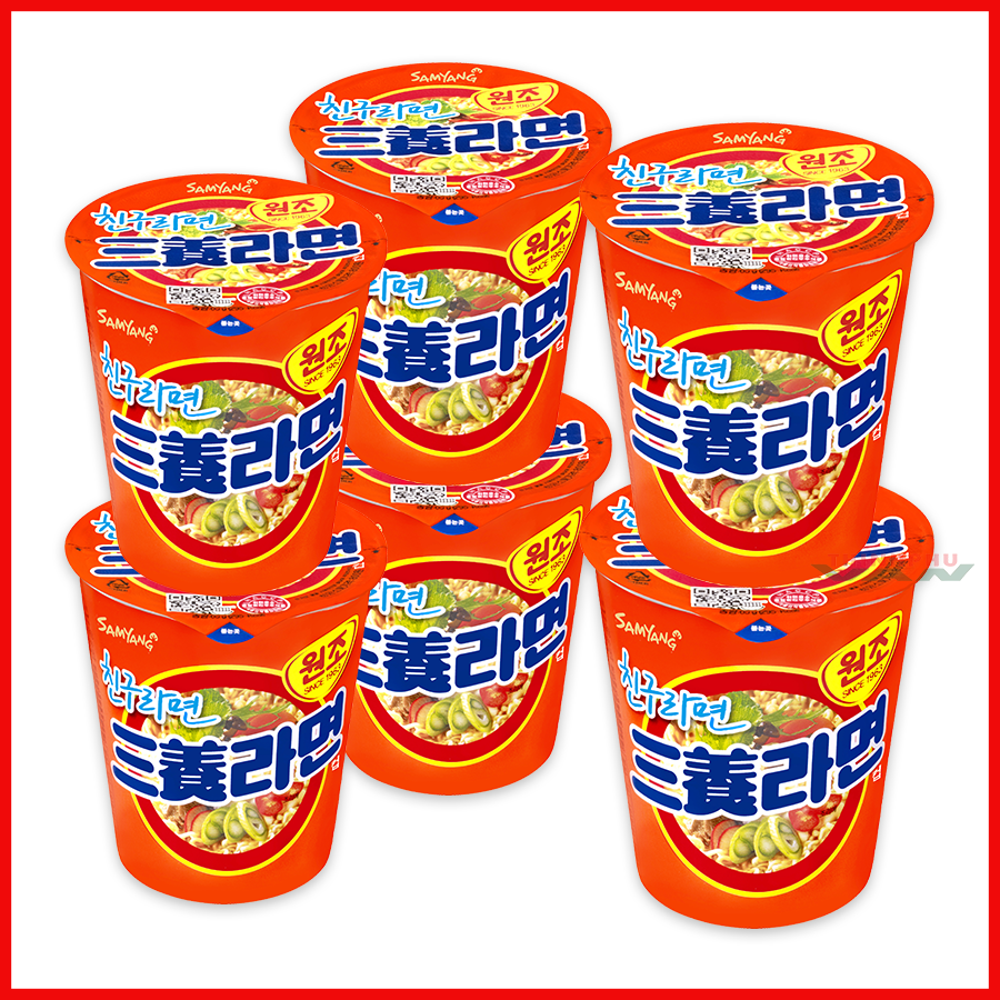 Combo 6 Ly Mì Samyang Hàn Quốc (65g/ly)