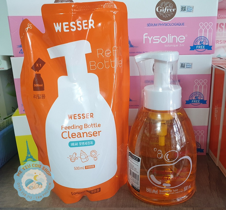 [HCM]TÚI NƯỚC RỬA BÌNH SỮA WESSER 500ml