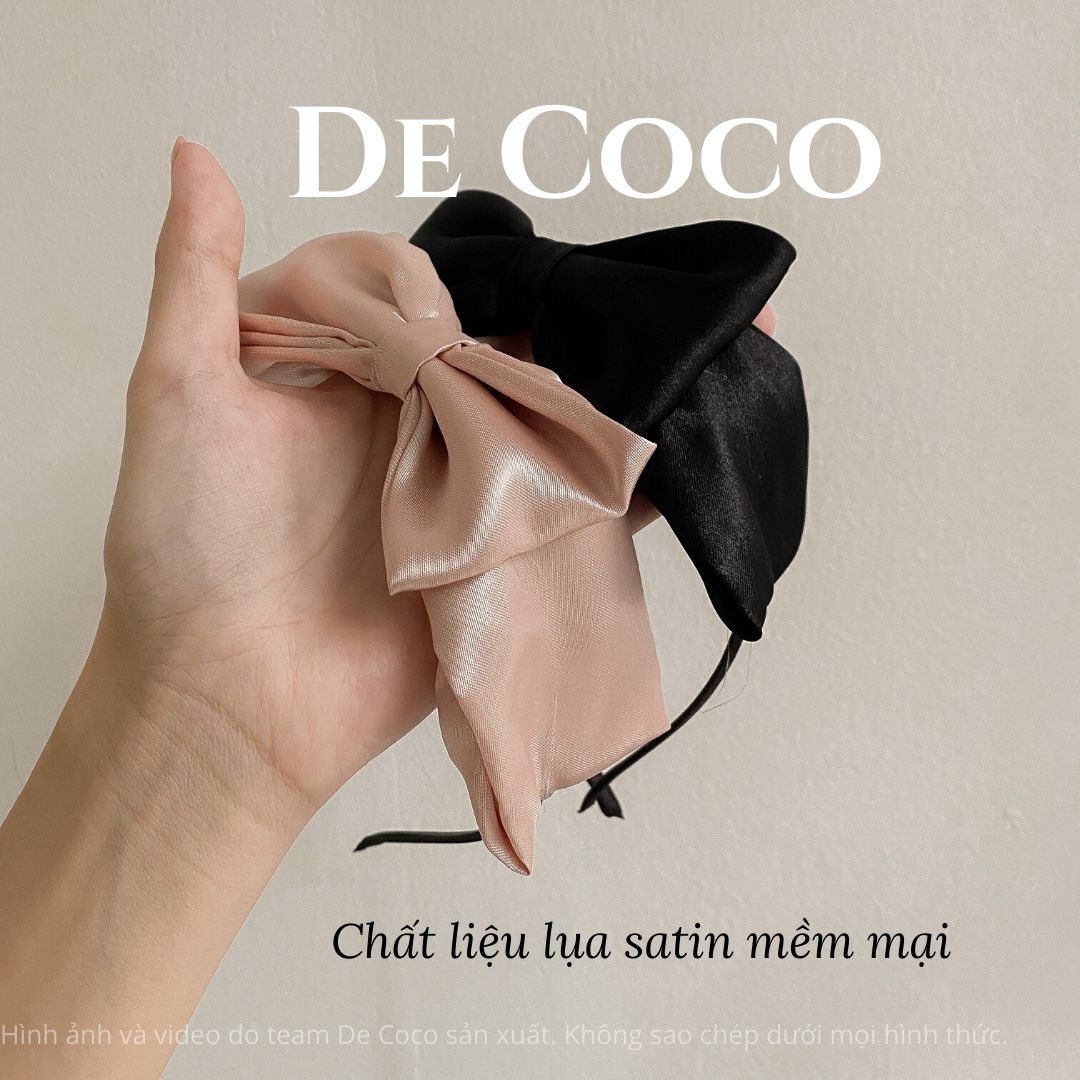 Bờm nơ lụa satin Naomi De Coco decoco.accessories