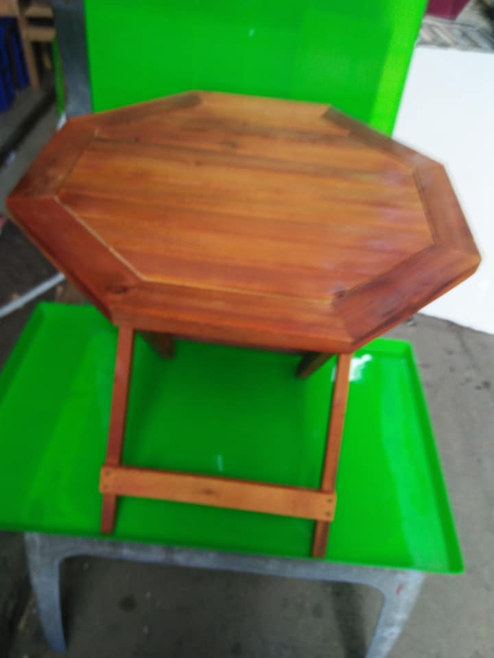 Bàn xếp gỗ bát giác Cafe